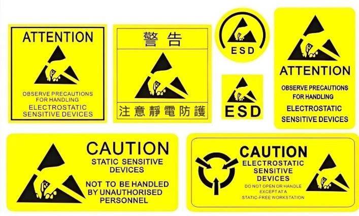 防靜電警示標籤貼